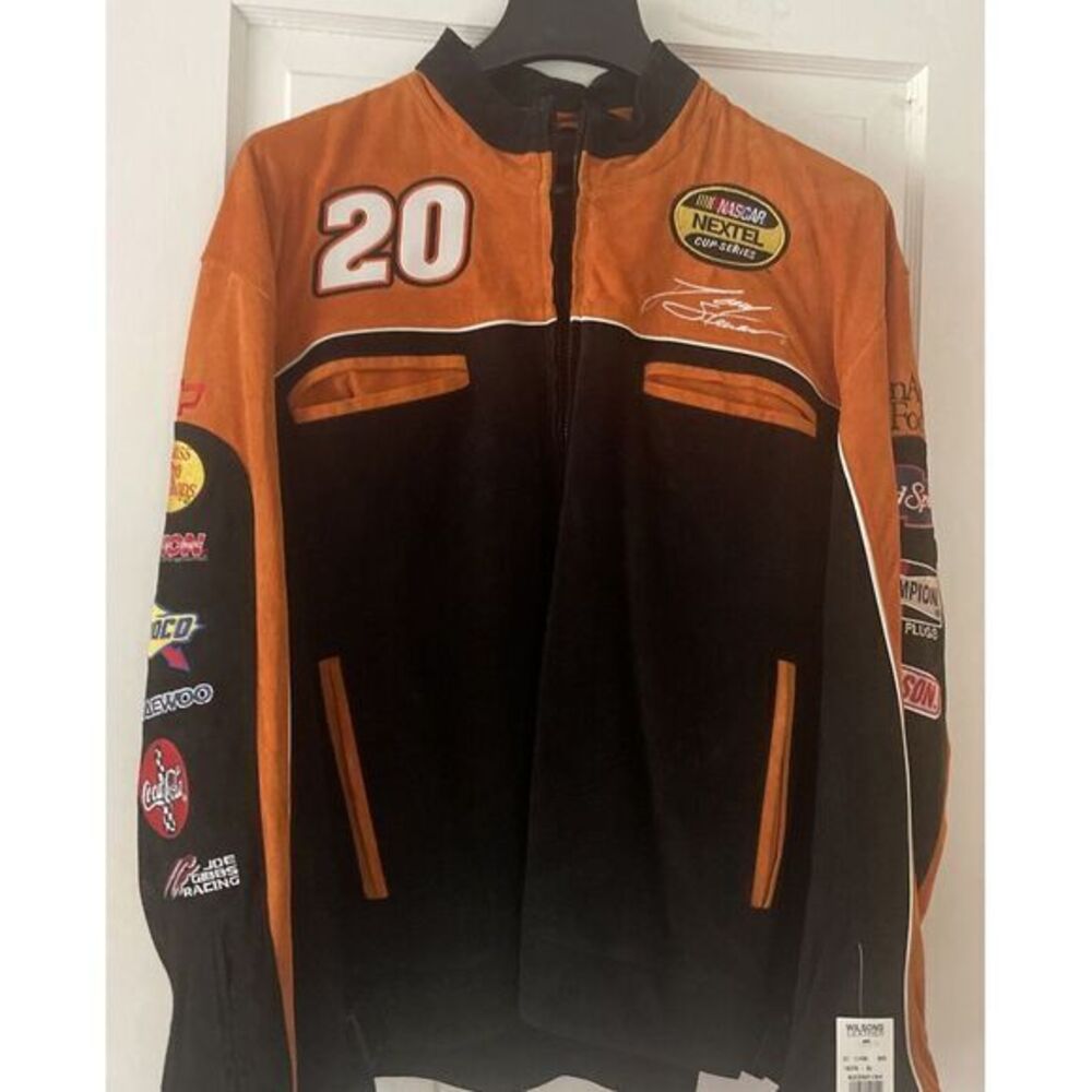 Tony Stewart Wilson Leather Chase Authentics Suede Home Depot Jacket Sz XL NWT